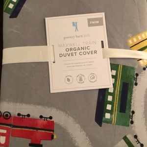 Pottery Barn Kids Maxwell Train Twin Duvet Cover